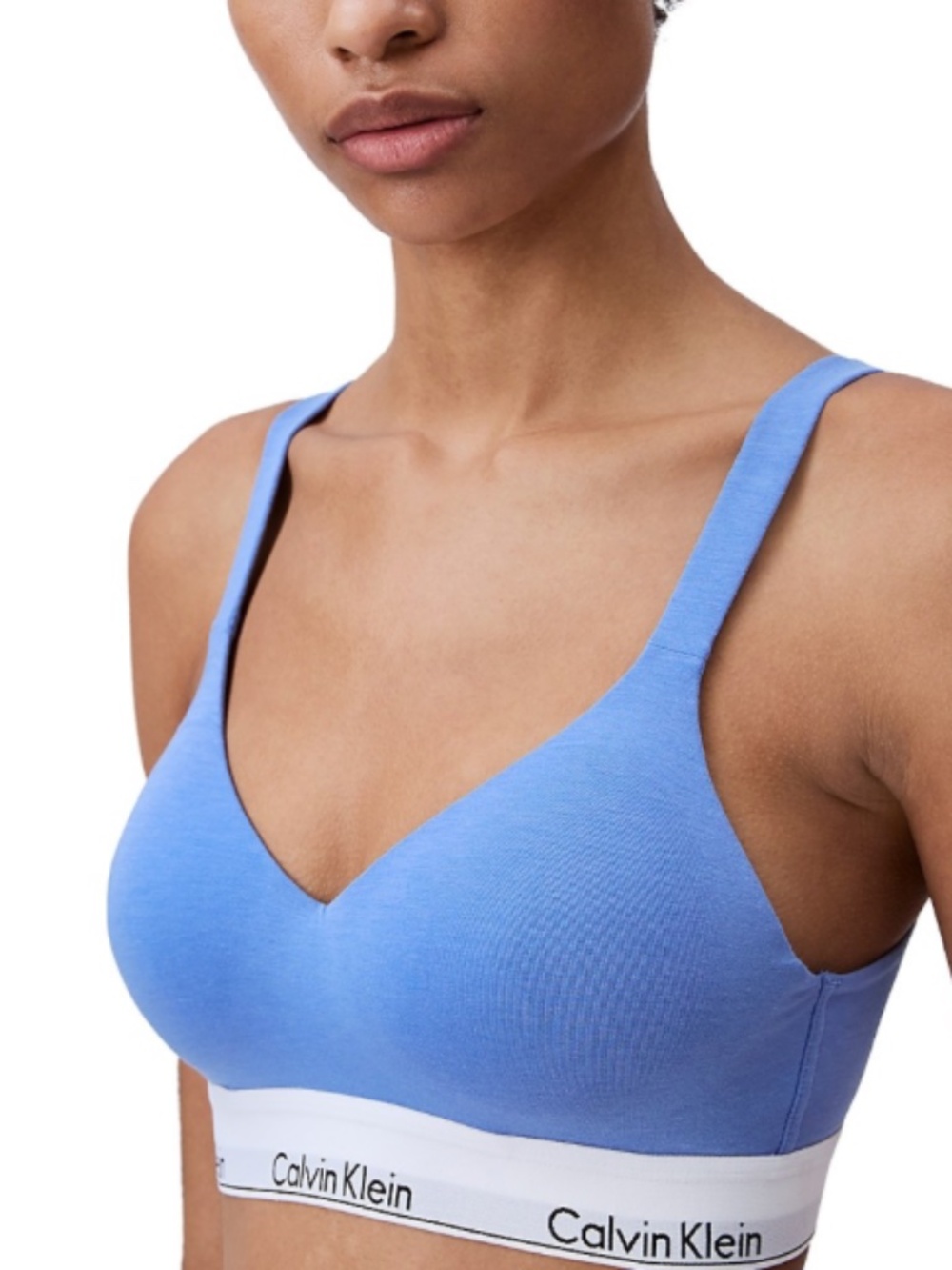 Calvin Klein Women's Icon Cotton Modal Lift Bralette - Blue - S